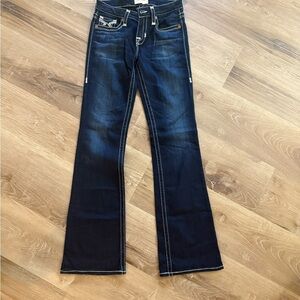 Women's Dark Blue Buckle Jeans